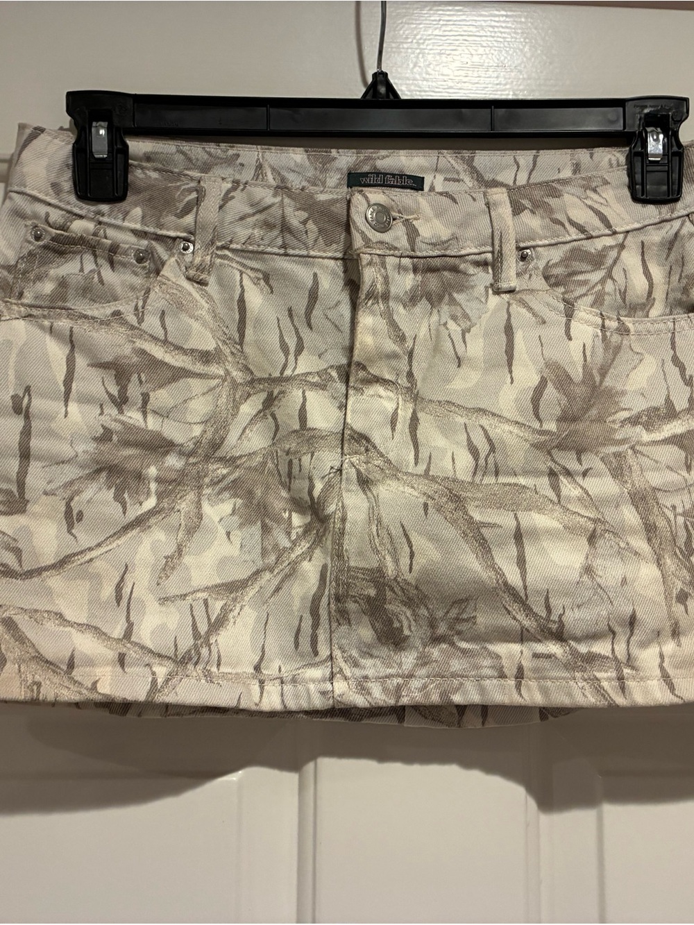 Wild Fable Beige Printed Mini Skirt